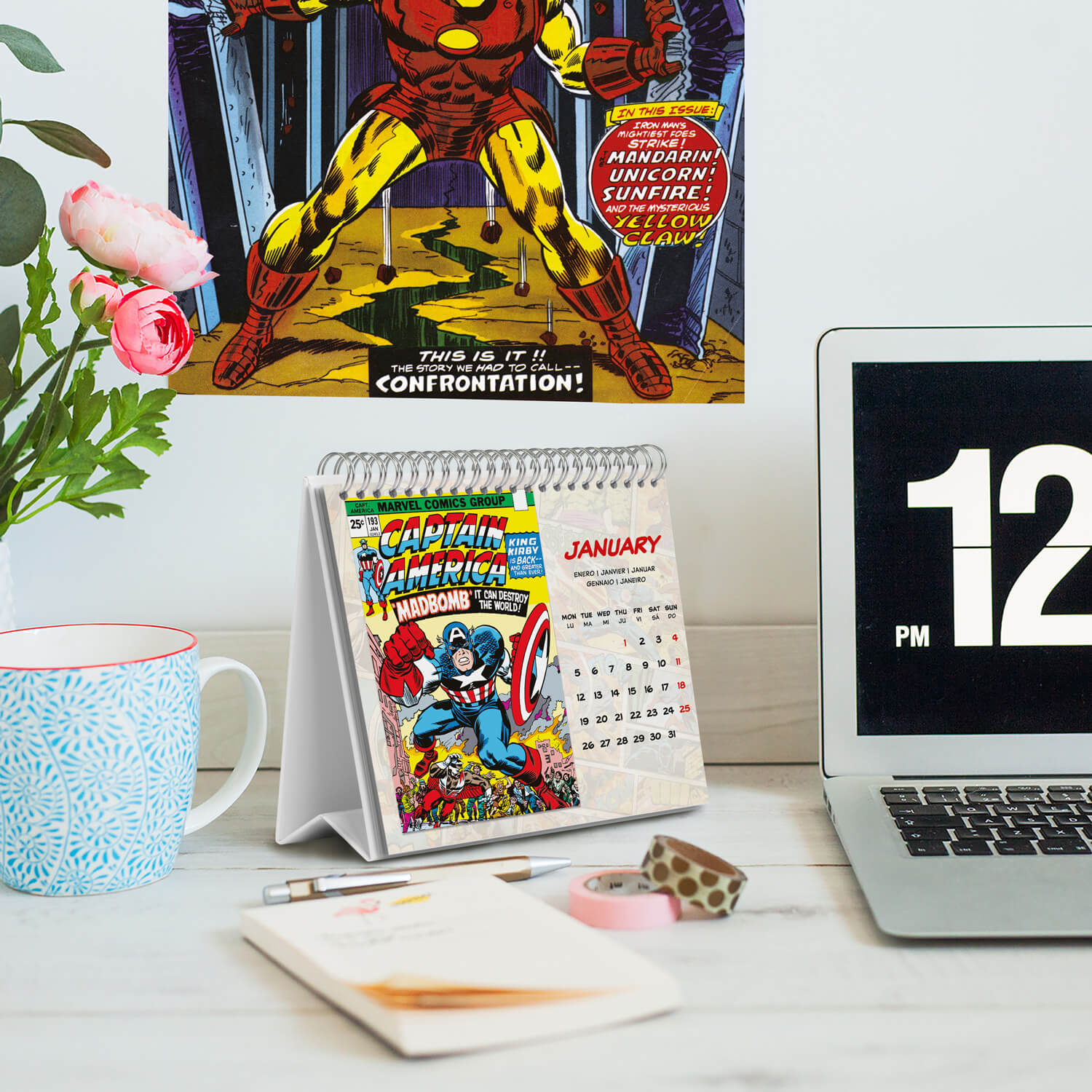 Calendario De Escritorio 2026 Marvel