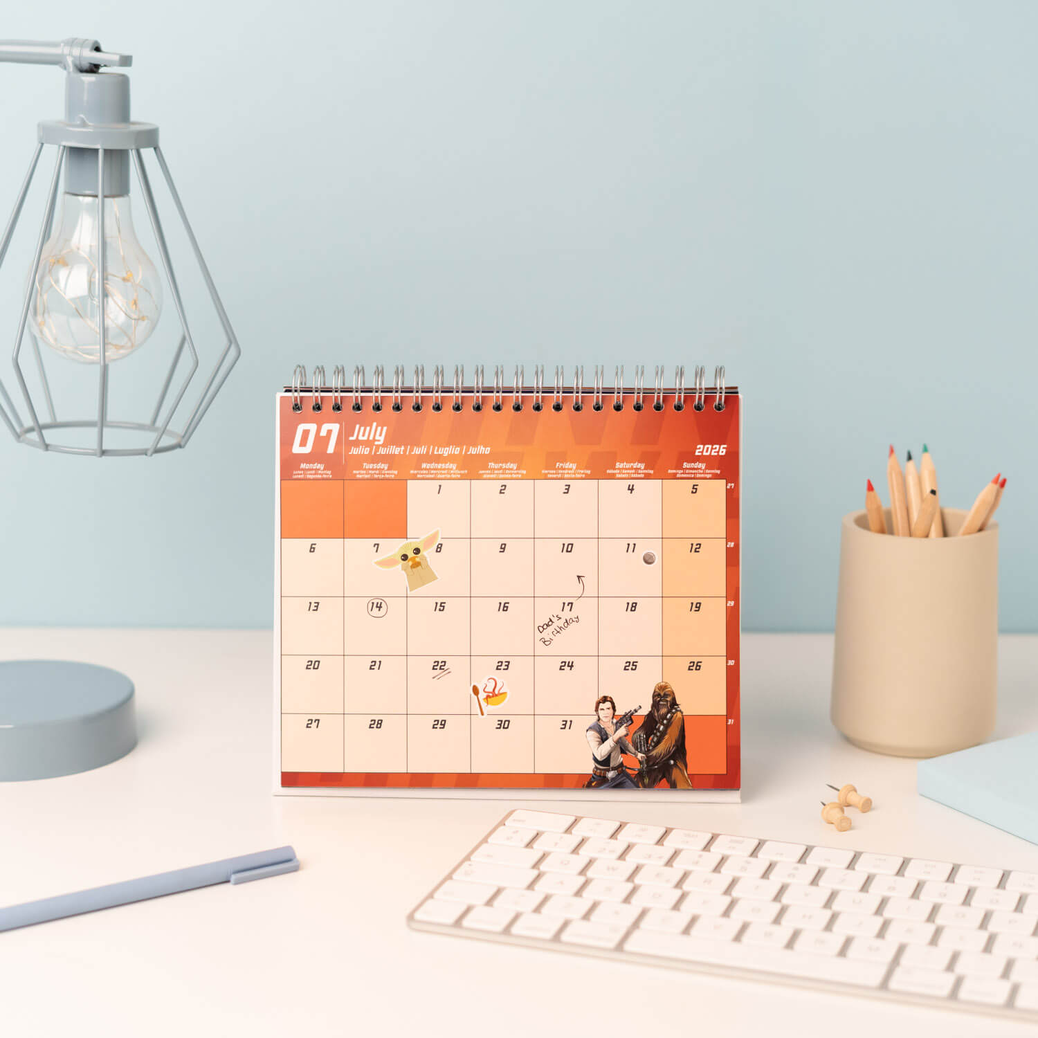 Calendario De Escritorio 2026 Star Wars