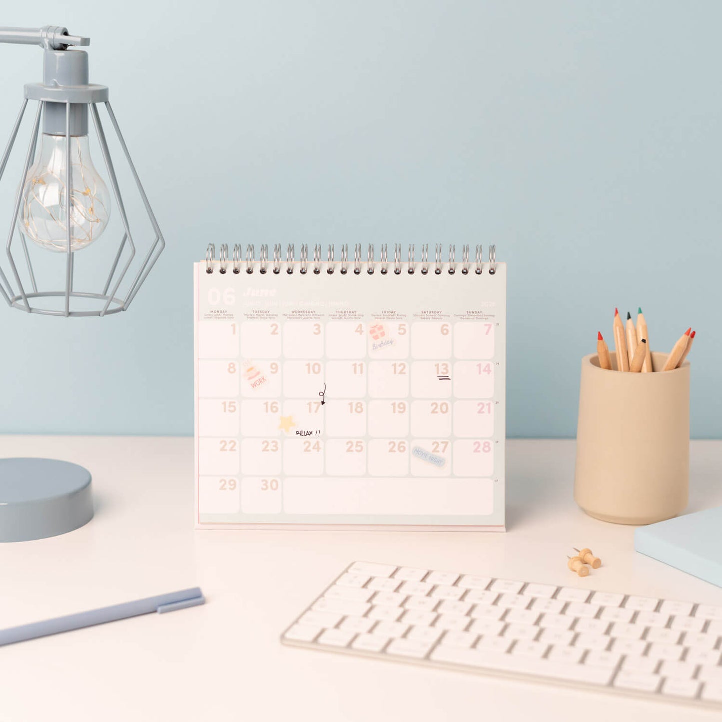 Calendario De Escritorio 2026 Pusheen