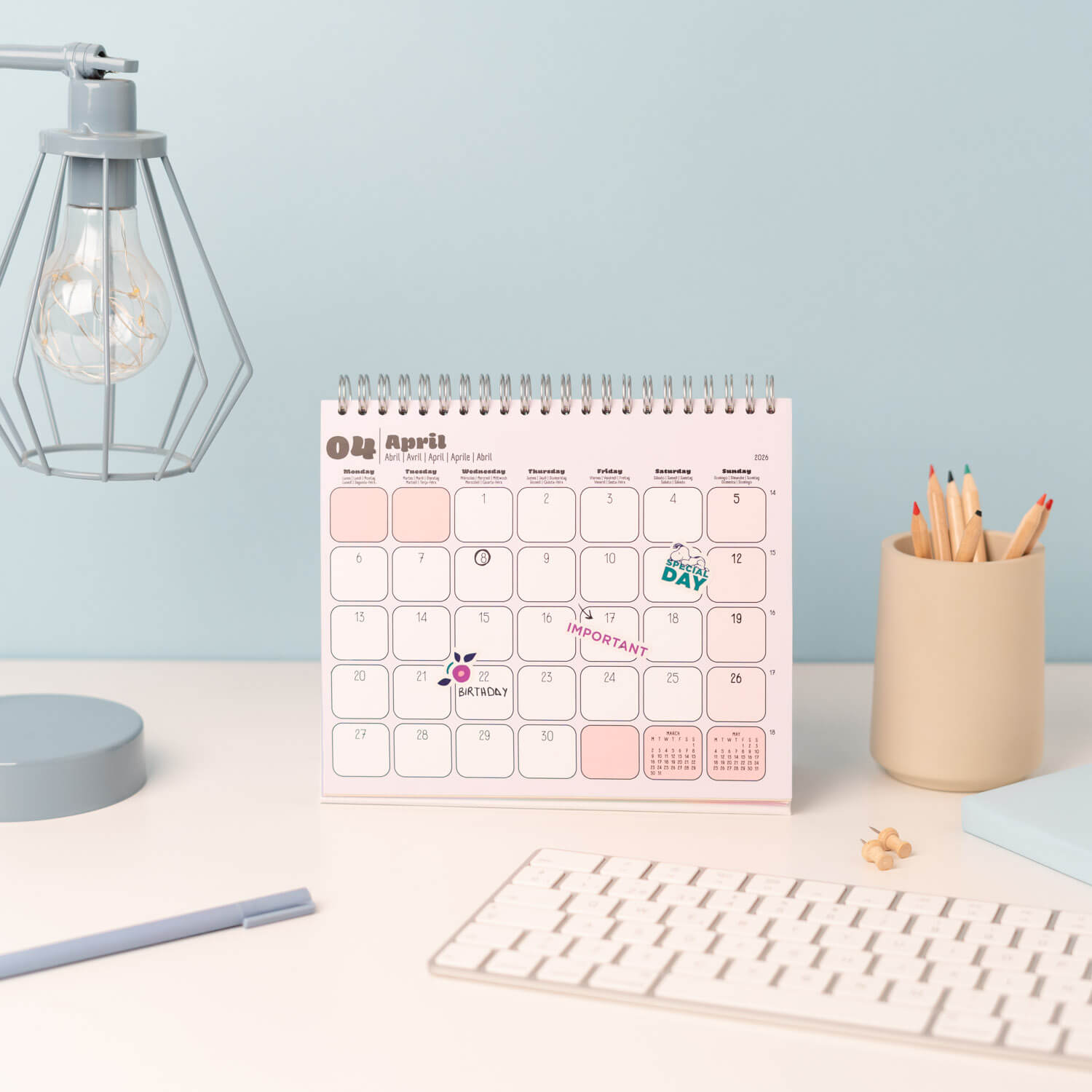 Calendario De Escritorio 2026 Snoopy