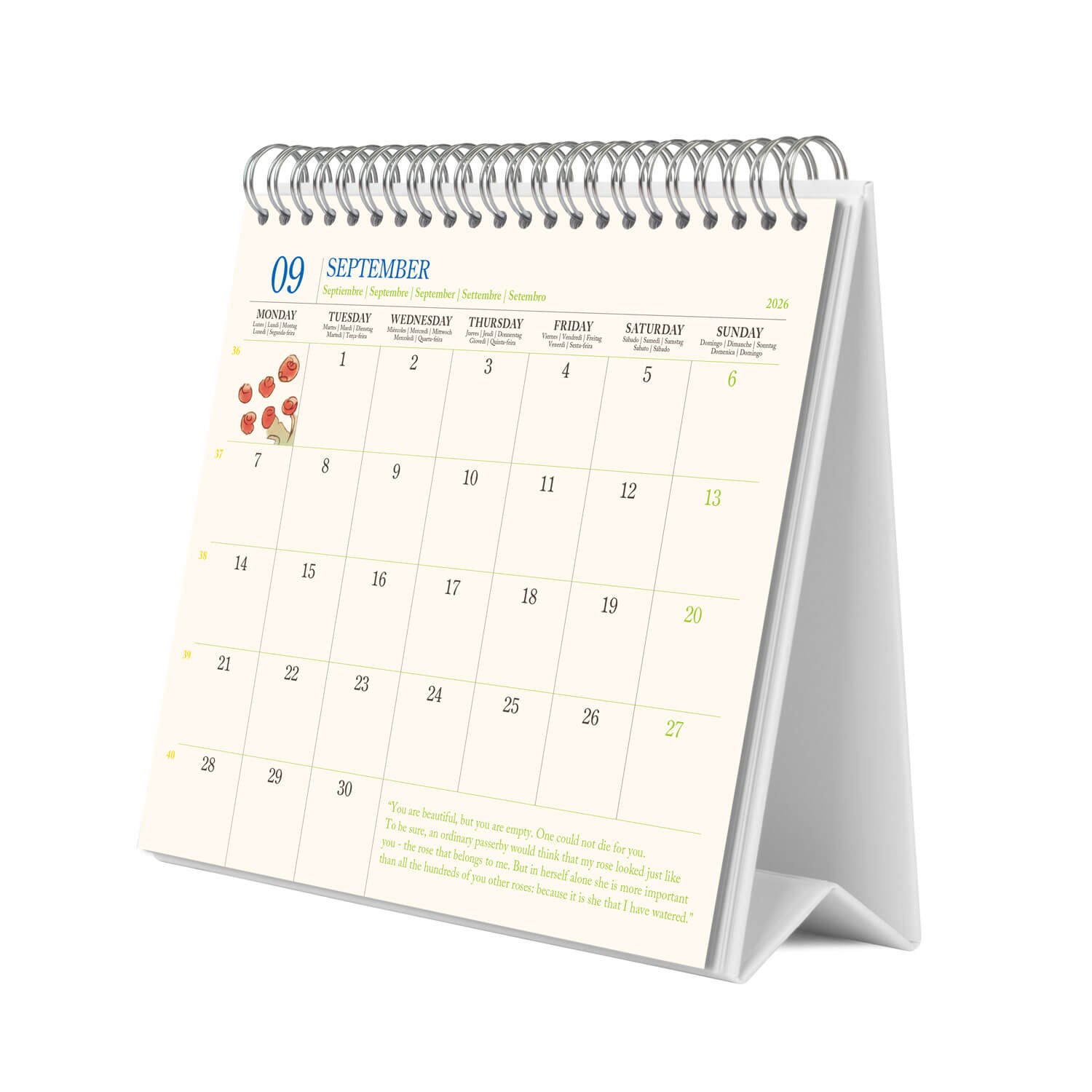 Calendario De Escritorio 2026 El Principito