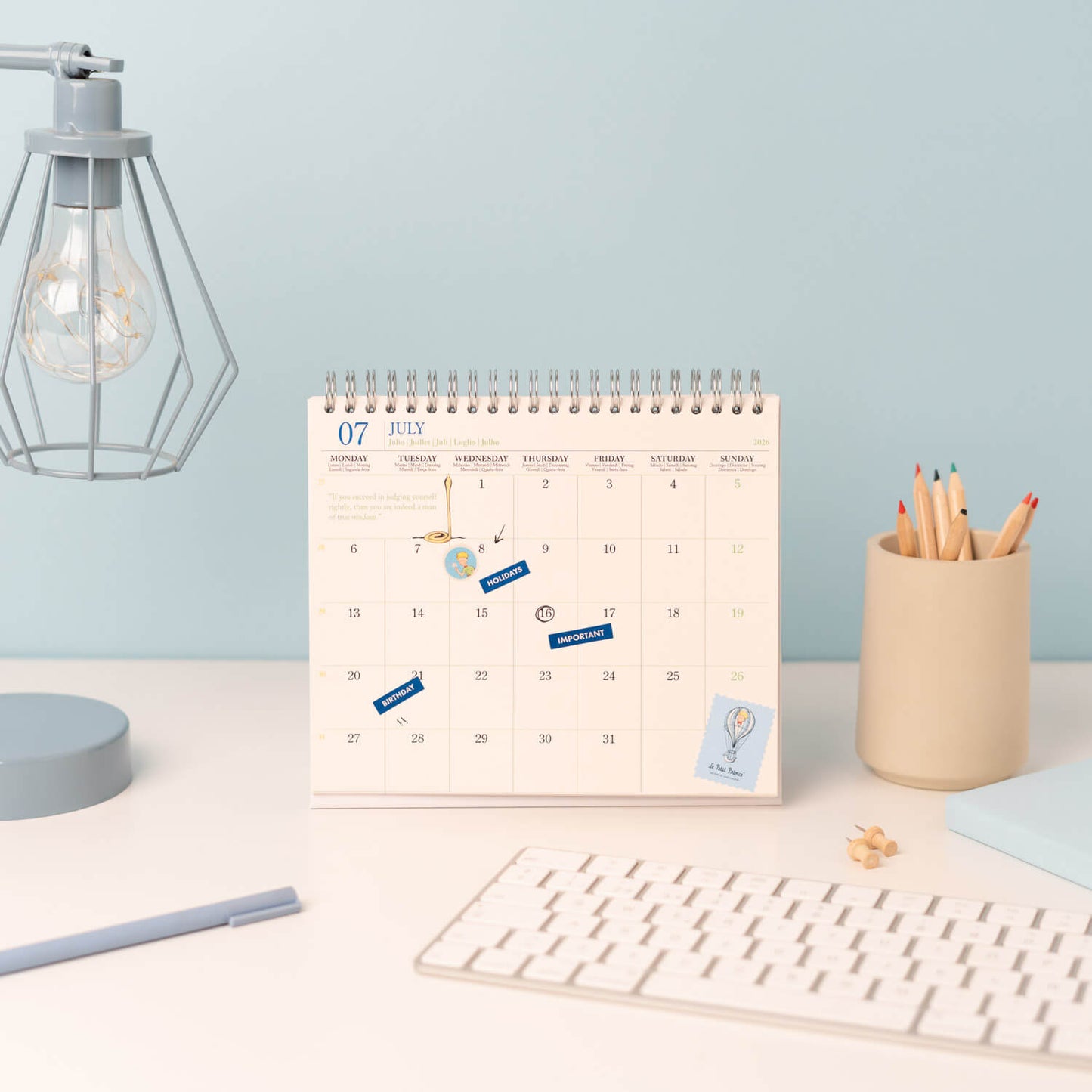 Calendario De Escritorio 2026 El Principito