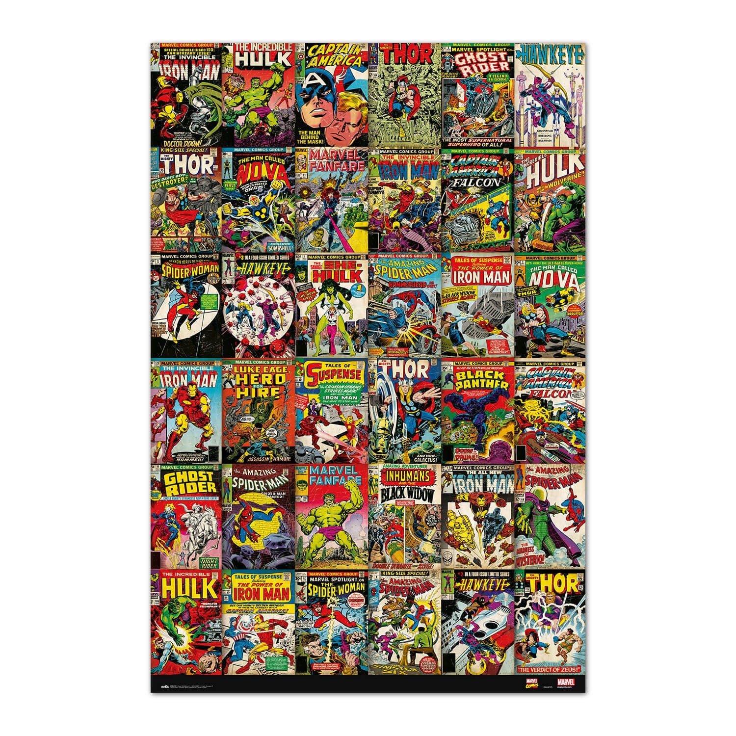 Poster Portadas Comics Clasicos Marvel Comics