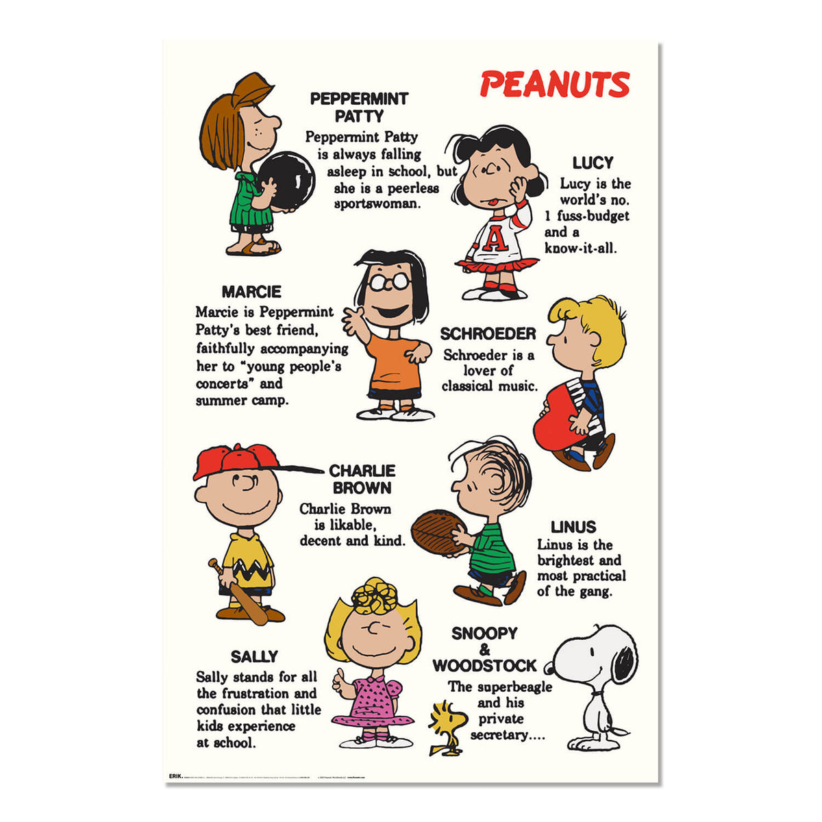 Poster Snoopy Personajes