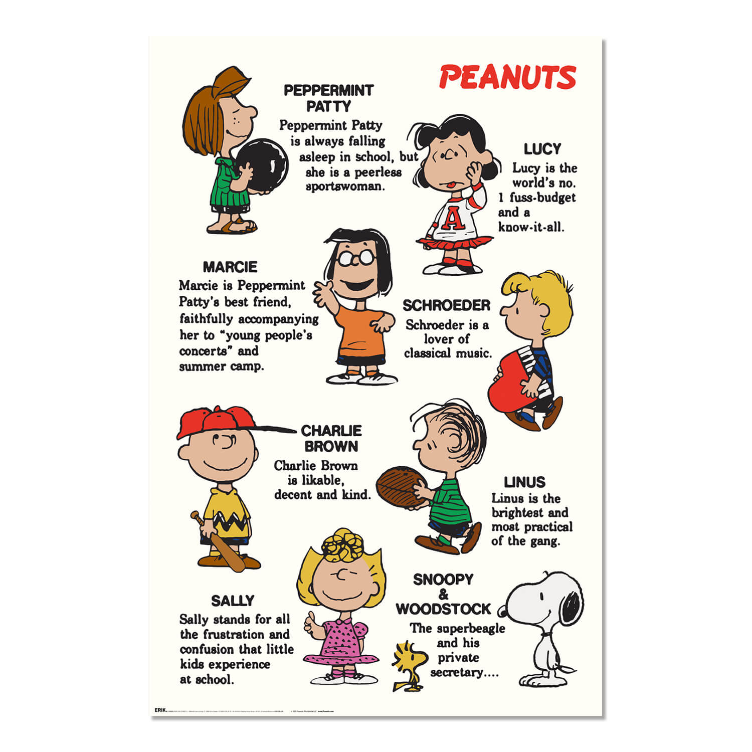 Poster Snoopy Personajes