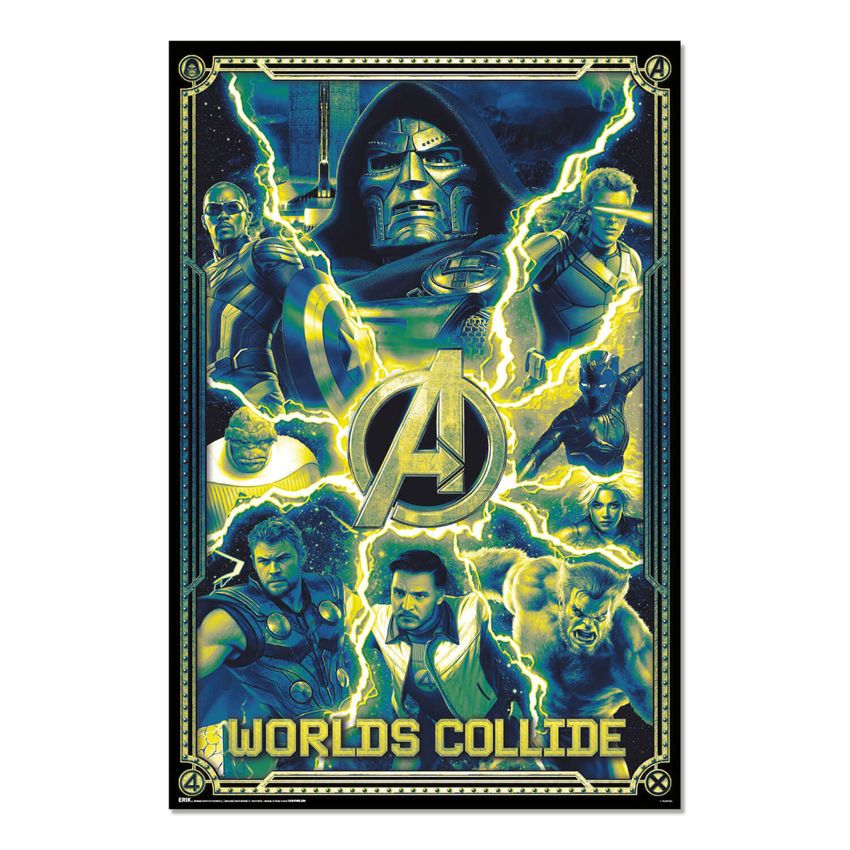 Poster Marvel Vengadores Doomsday Worlds Collide