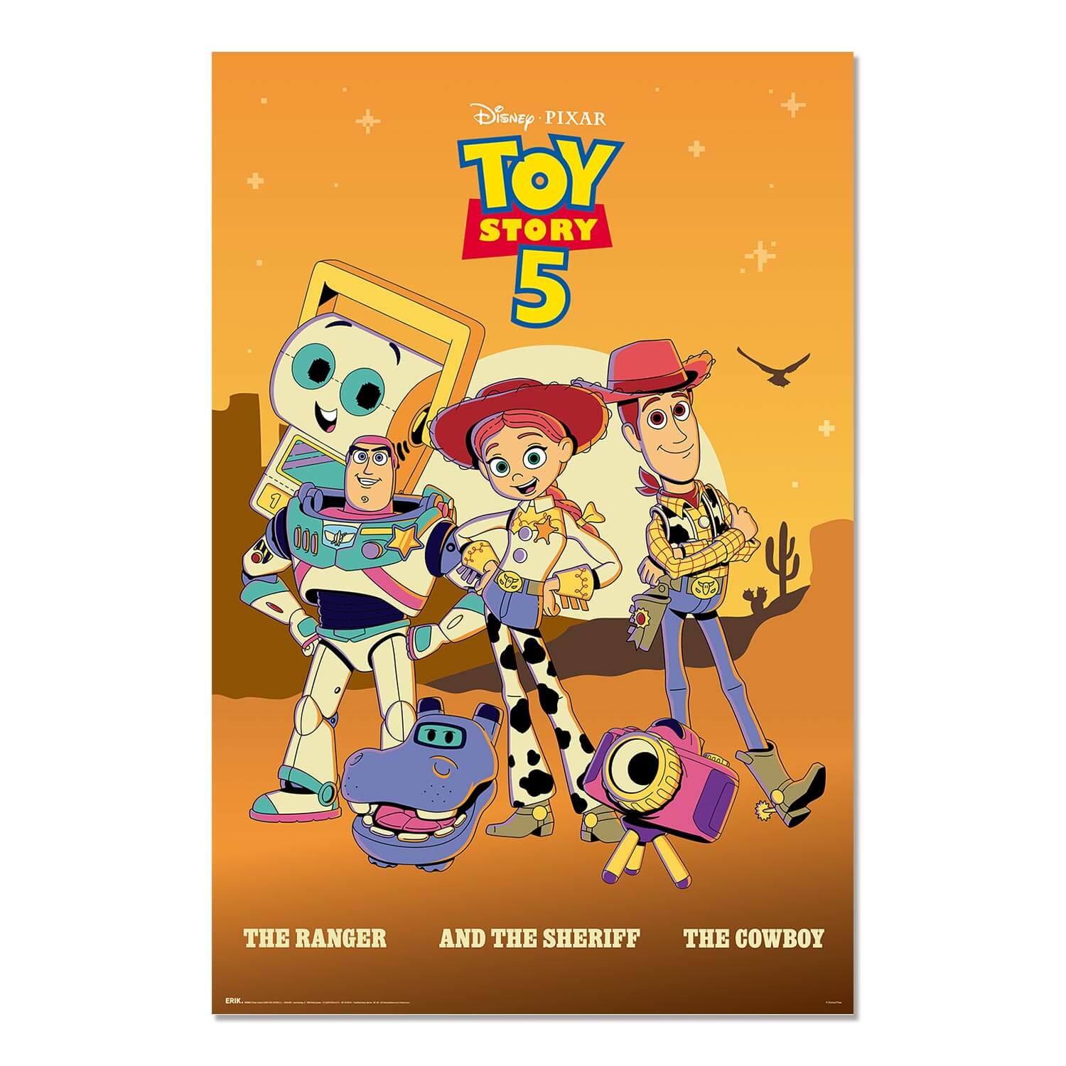 Poster Toy Story 5 Ranger Sheriff Cowboy Disney Pixar
