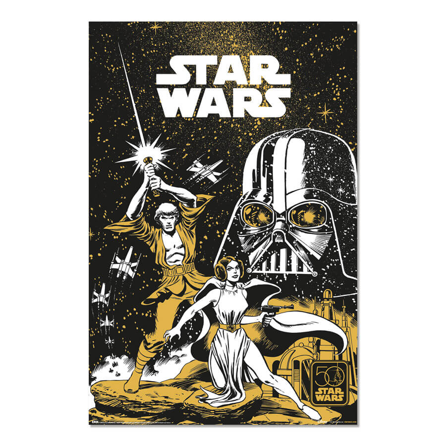 Poster Star Wars 50 Aniversario