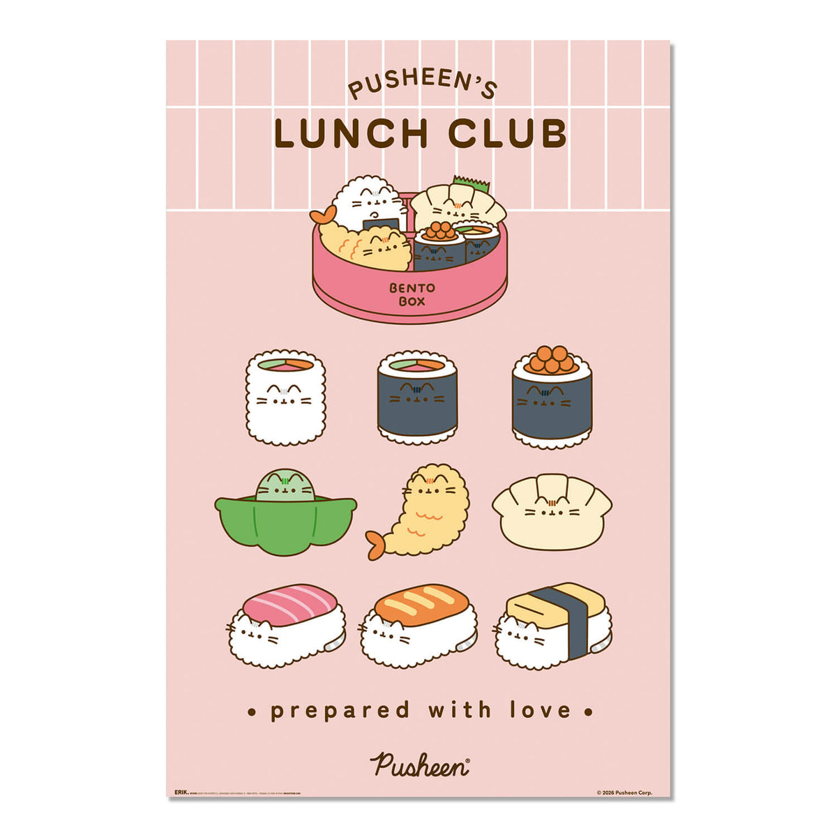 Poster Pusheen Sushi Roll