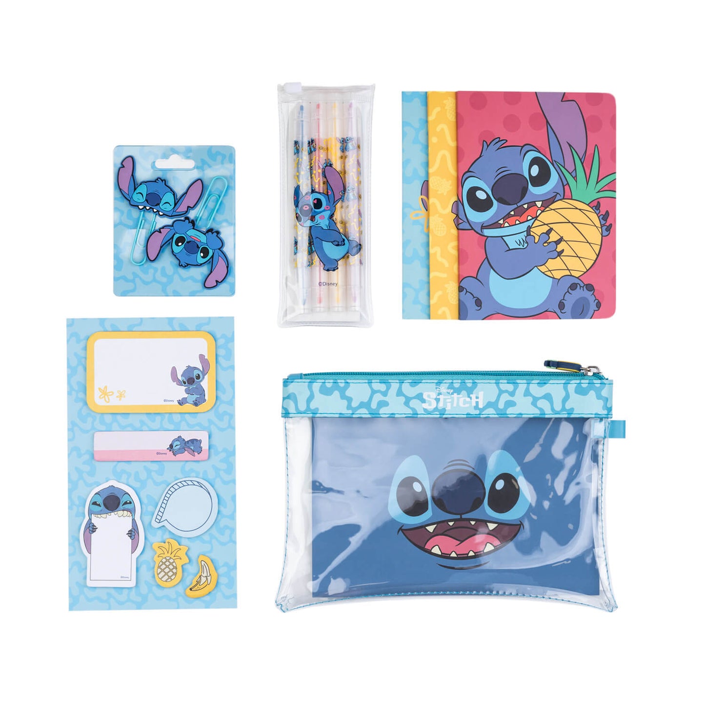 Set De Papelería Stitch Tropical Disney