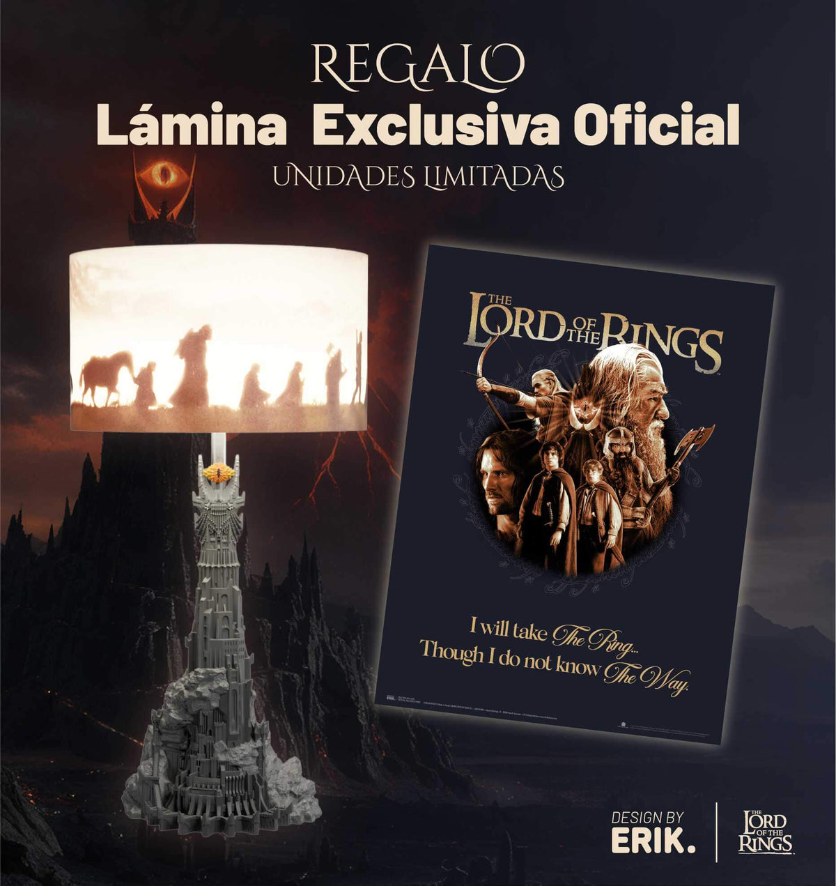 Lámpara De Mesa El Señor De Los Anillos Barad-Dur