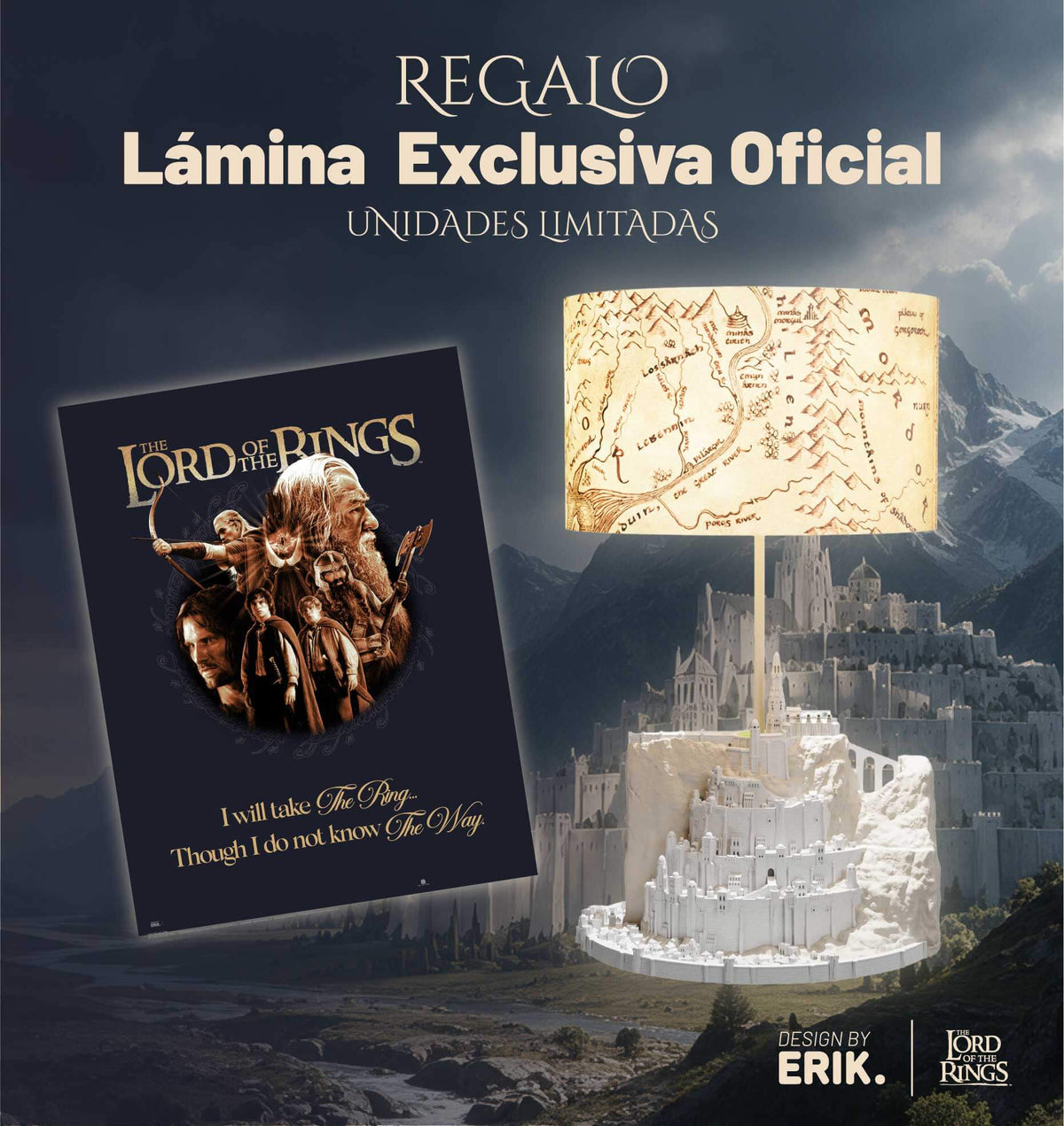 Lámpara De Mesa El Señor De Los Anillos Minas Tirith