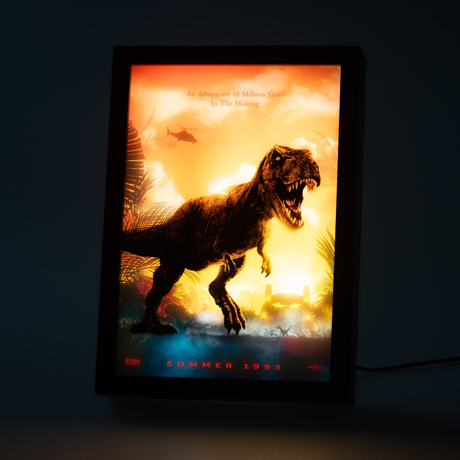 Cuadro Con Luz LED Jurassic Park