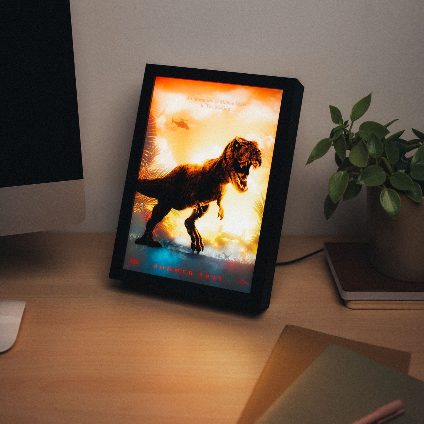 Cuadro Con Luz LED Jurassic Park