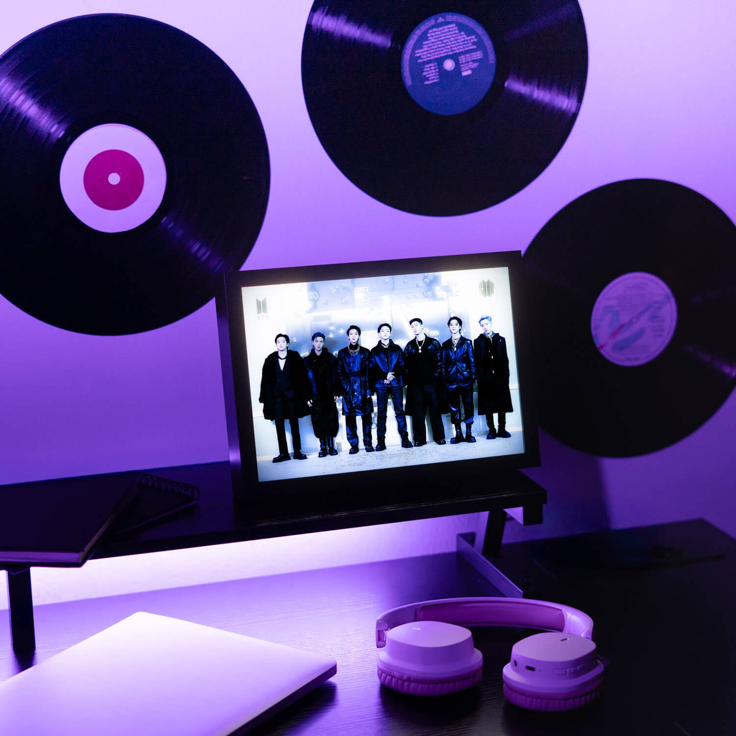 Cuadro Con Luz LED BTS