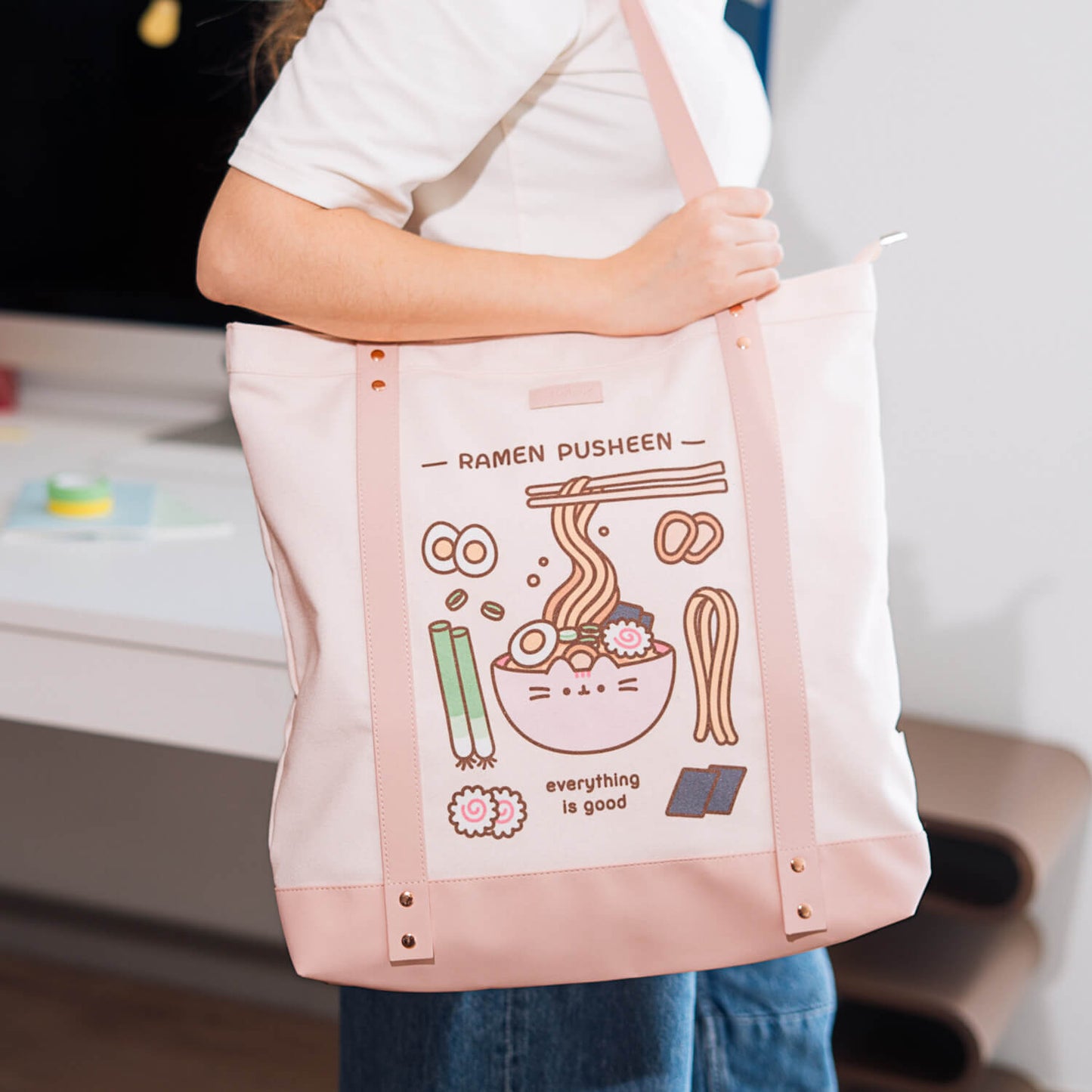 Bolso De Tela Pusheen Sushi Roll