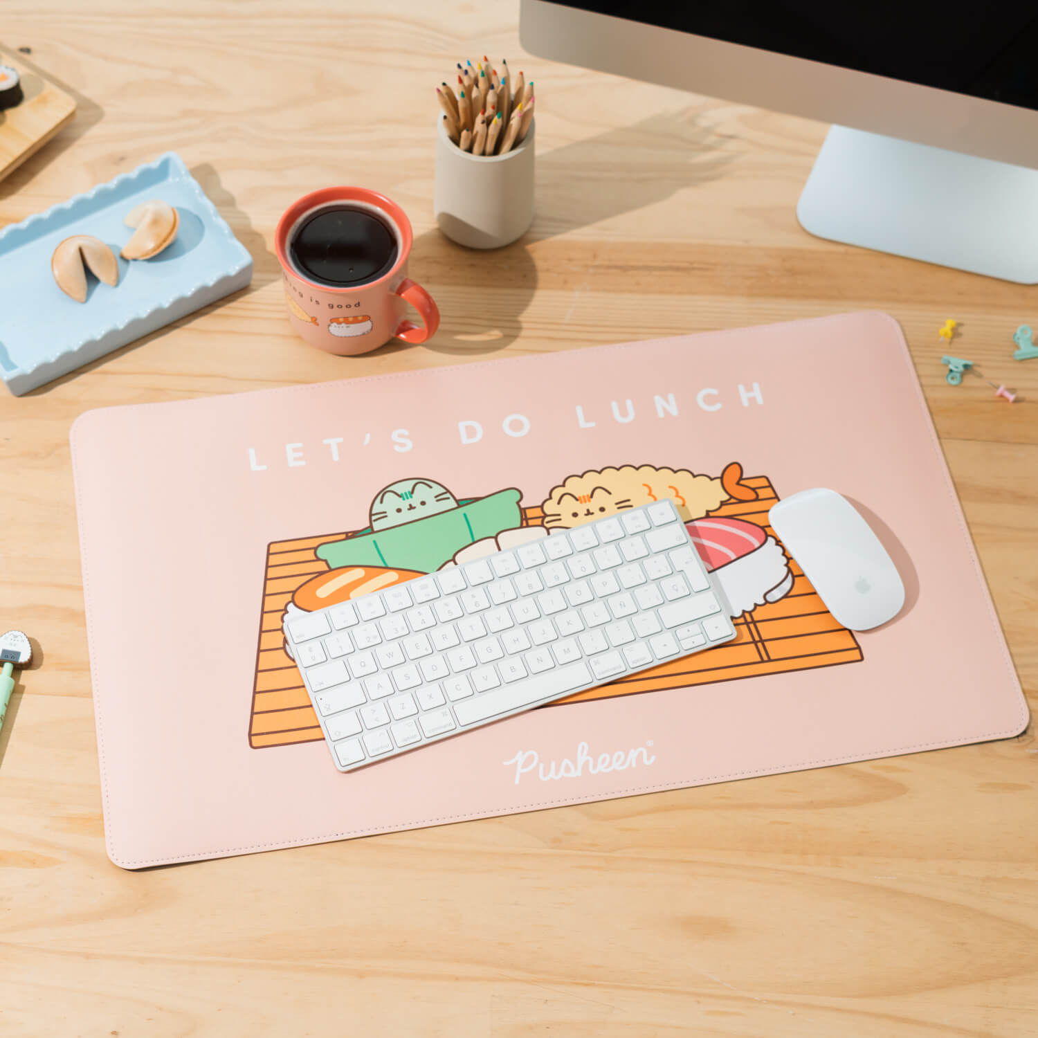 Alfombrilla Escritorio Pusheen Sushi Roll