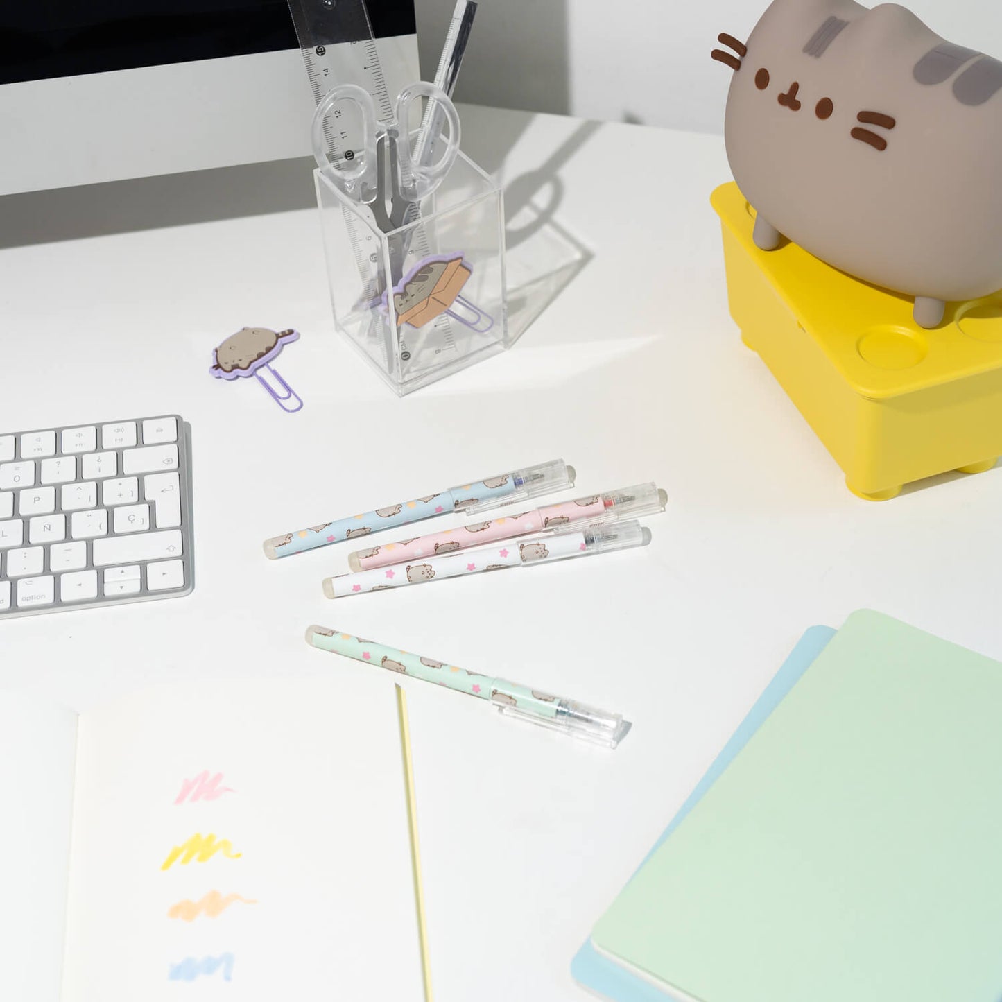 Set De Bolígrafos Borrables Pusheen