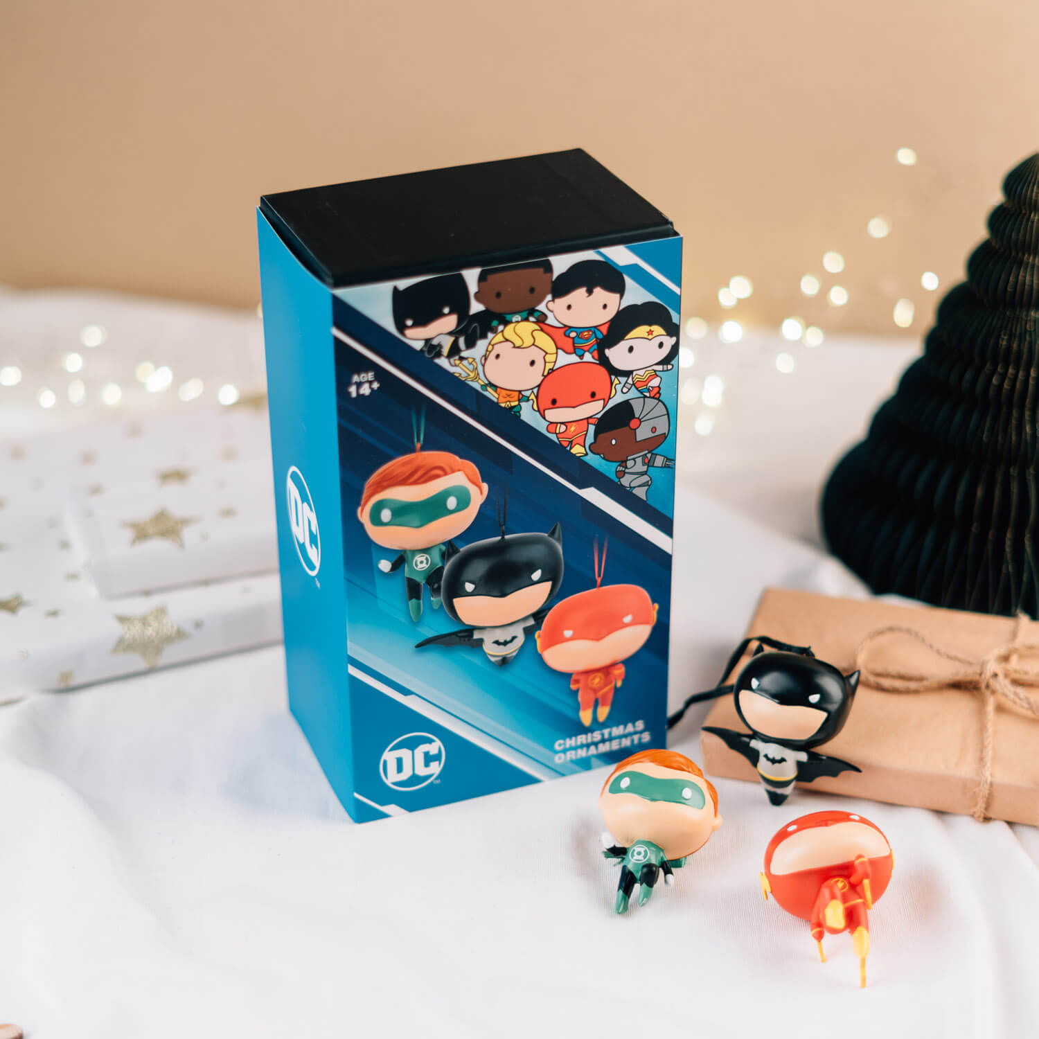 Set Adornos Navidad Dc Comics Batman, Flash Y Green Lantern