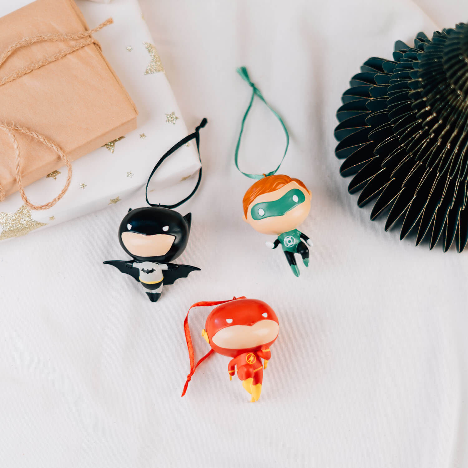 Set Adornos Navidad Dc Comics Batman, Flash Y Green Lantern