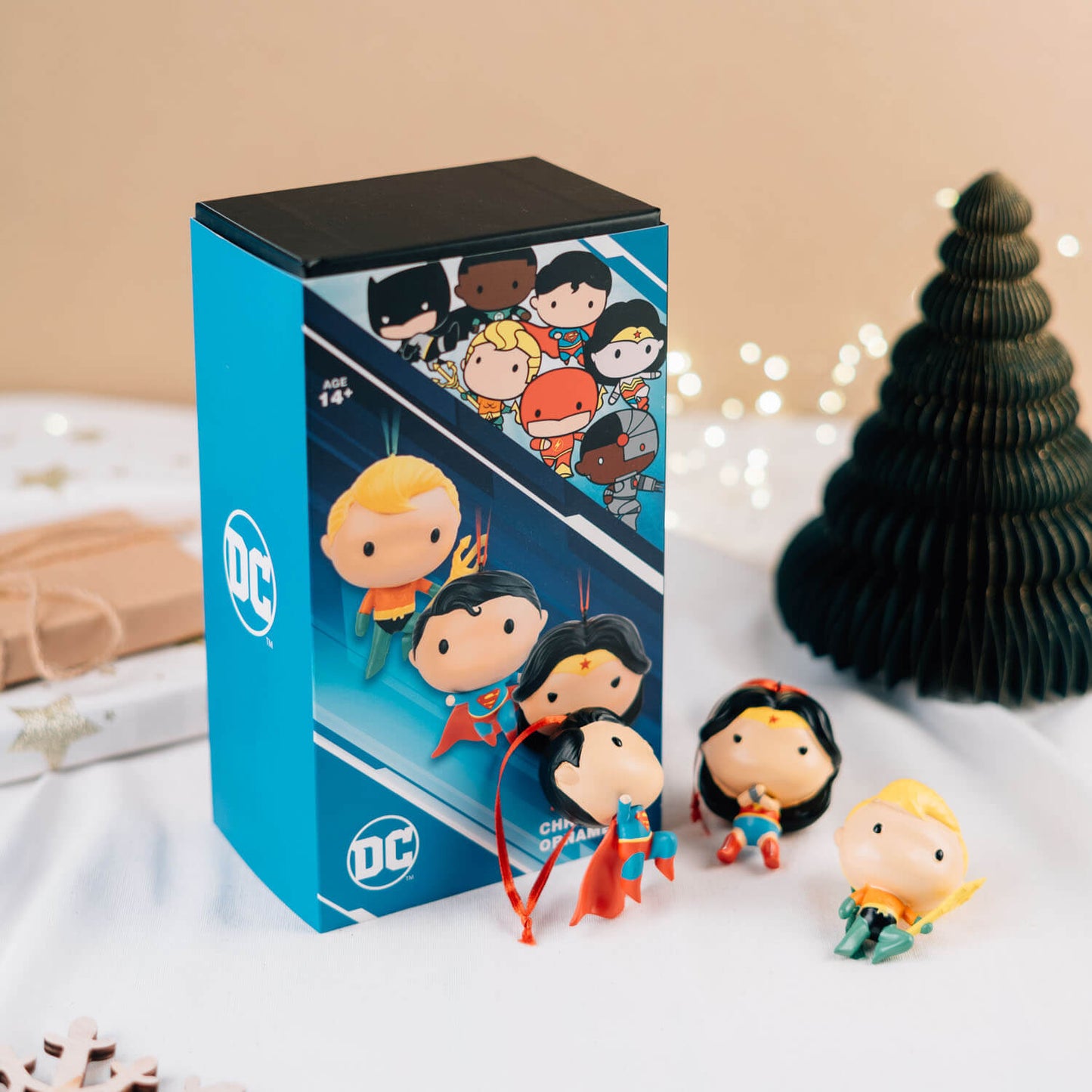 Set Adornos Navidad Dc Comics Superman, Wonder Woman Y Aquaman