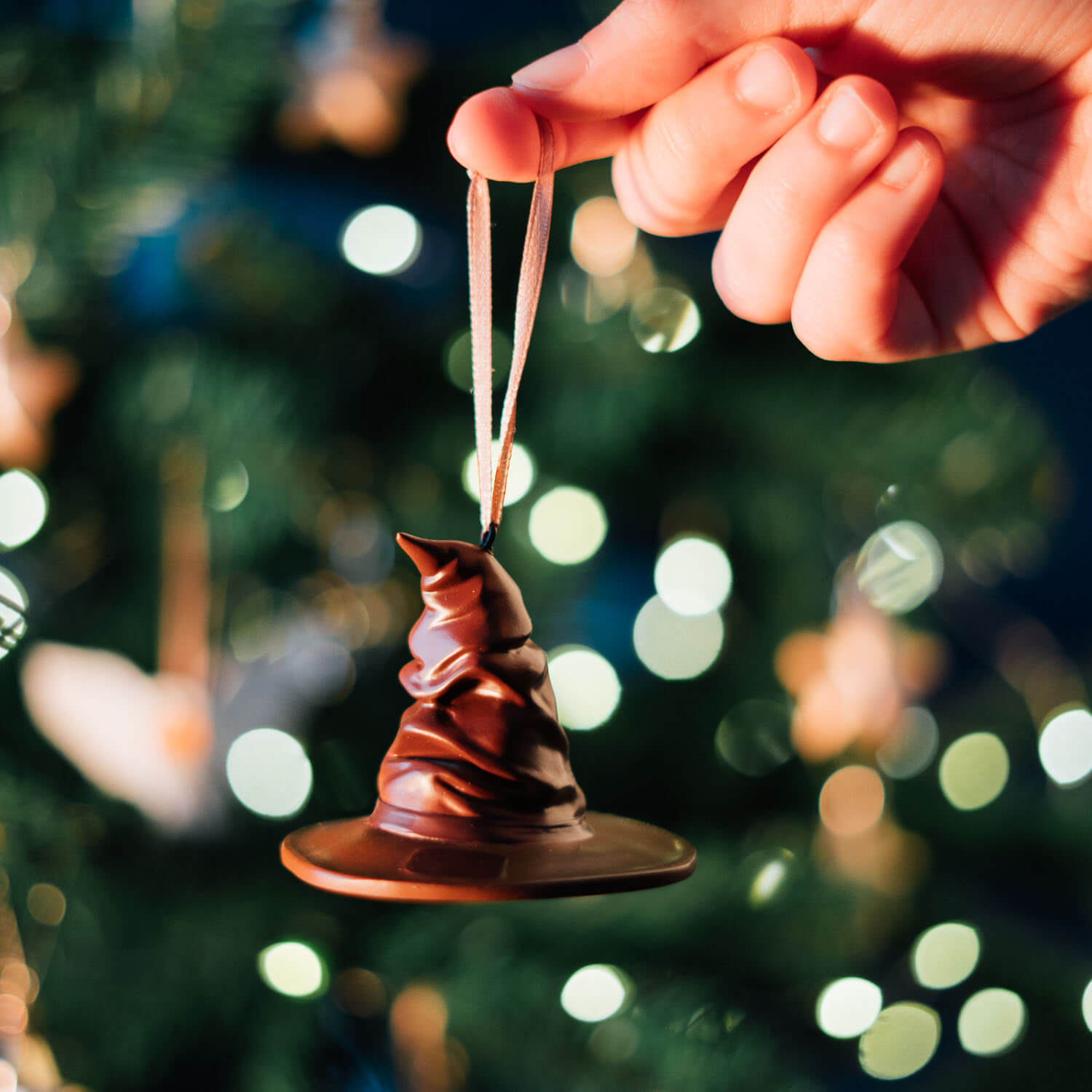 Set Adornos Navidad Harry Potter Sombrero Seleccionador, Andén 9 3/4 Y Hedwig