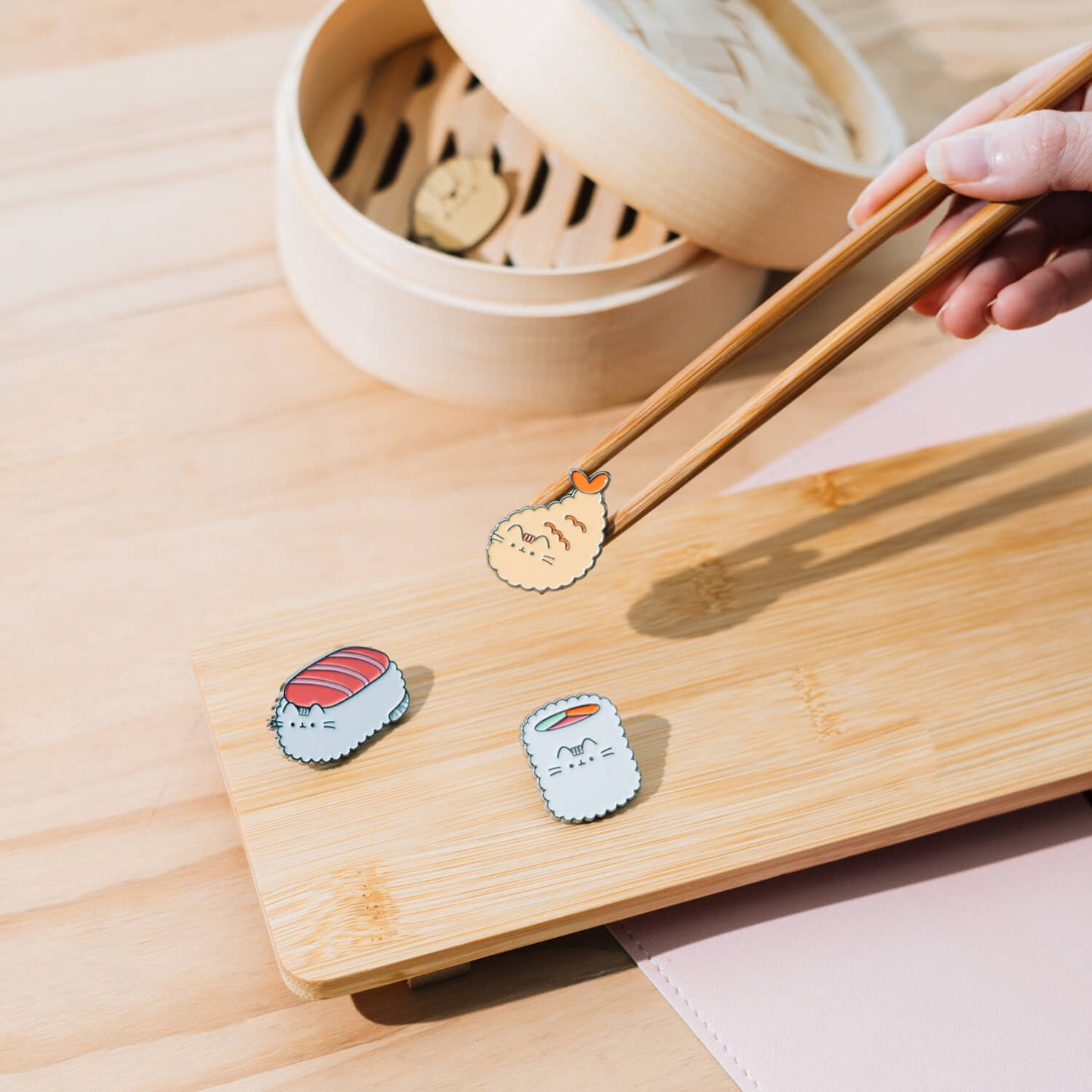 Set De Pins Pusheen Sushi Roll