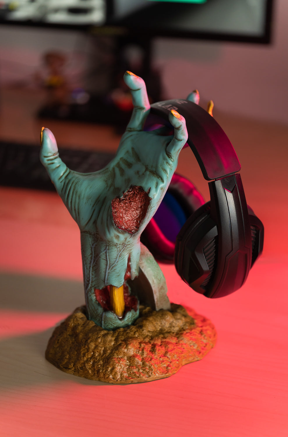 Soporte Mando Y Auriculares Mano Zombie Gameration