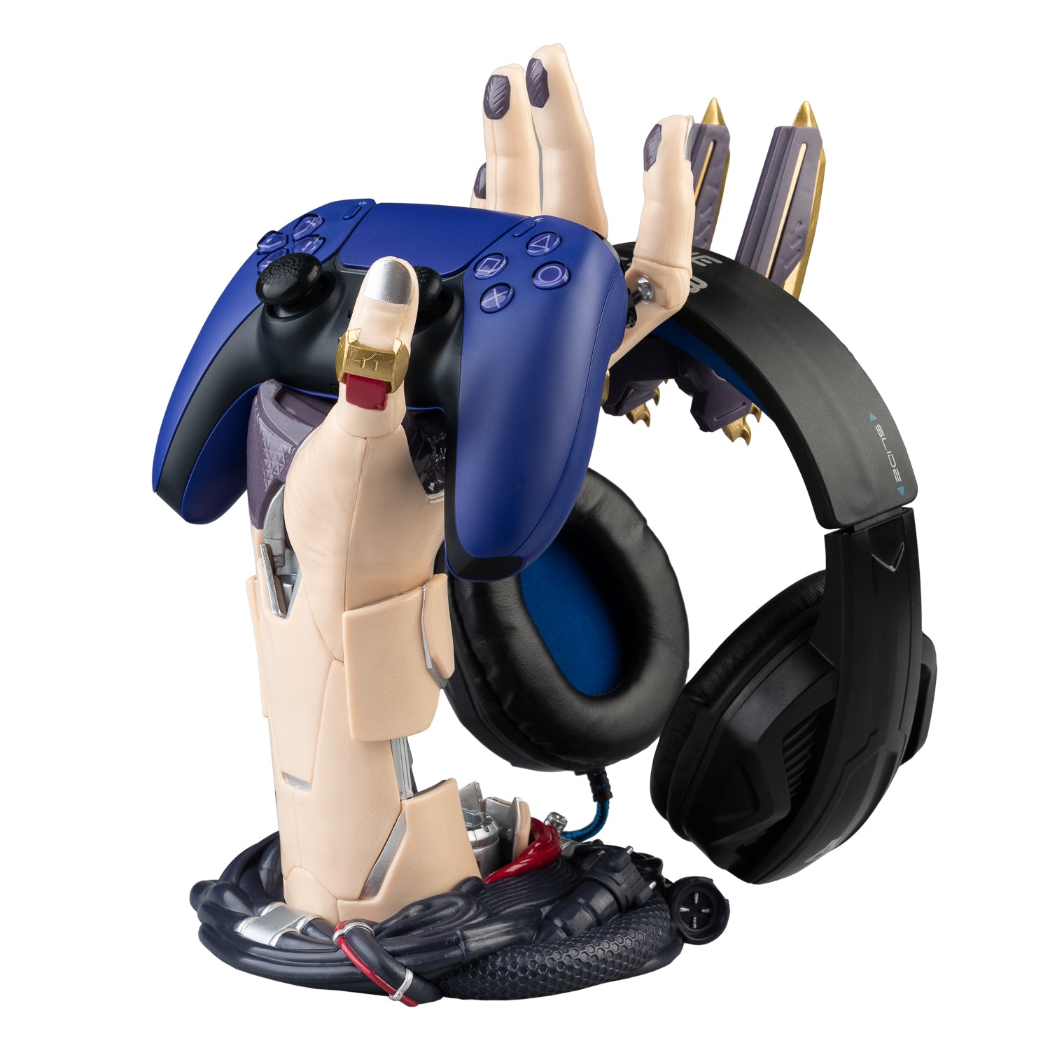 Soporte Mando Y Auriculares Gaming Cyberpunk