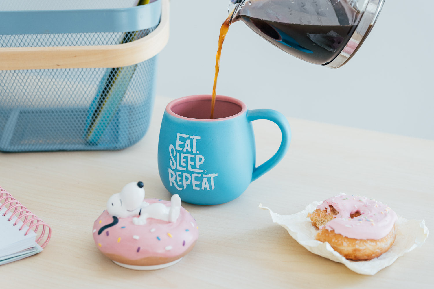 Taza 3D Snoopy Eat Sleep Repeat
