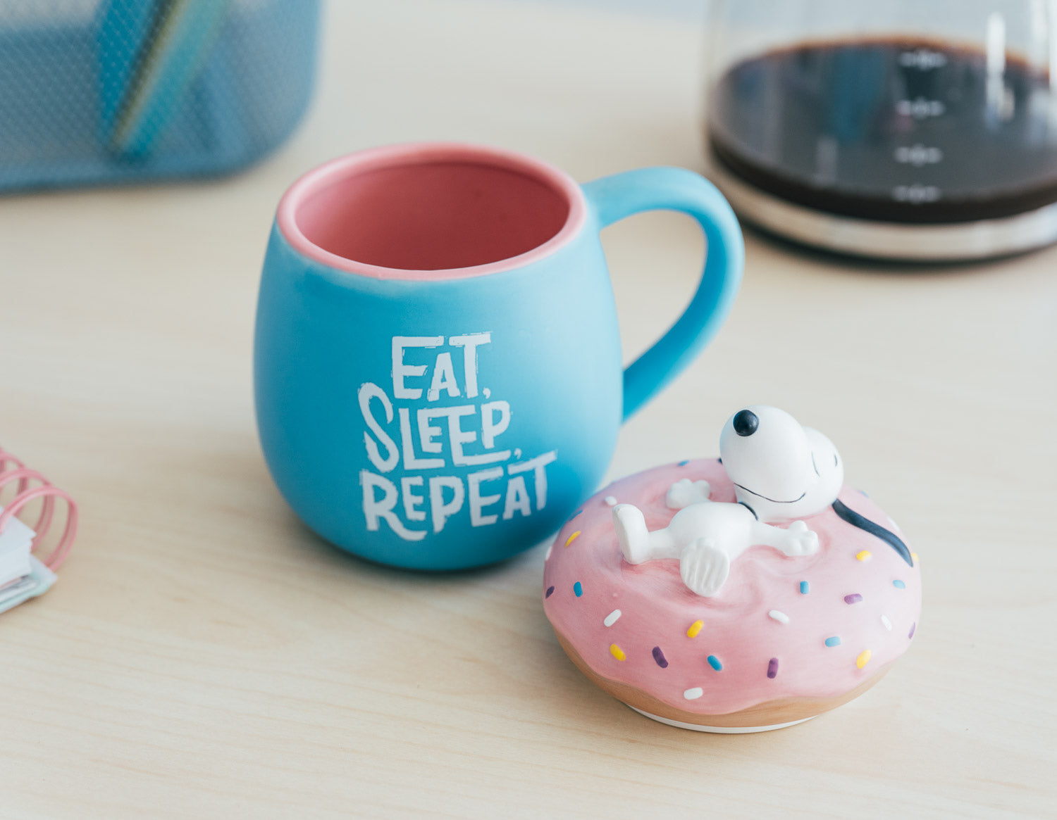 Taza 3D Snoopy Eat Sleep Repeat