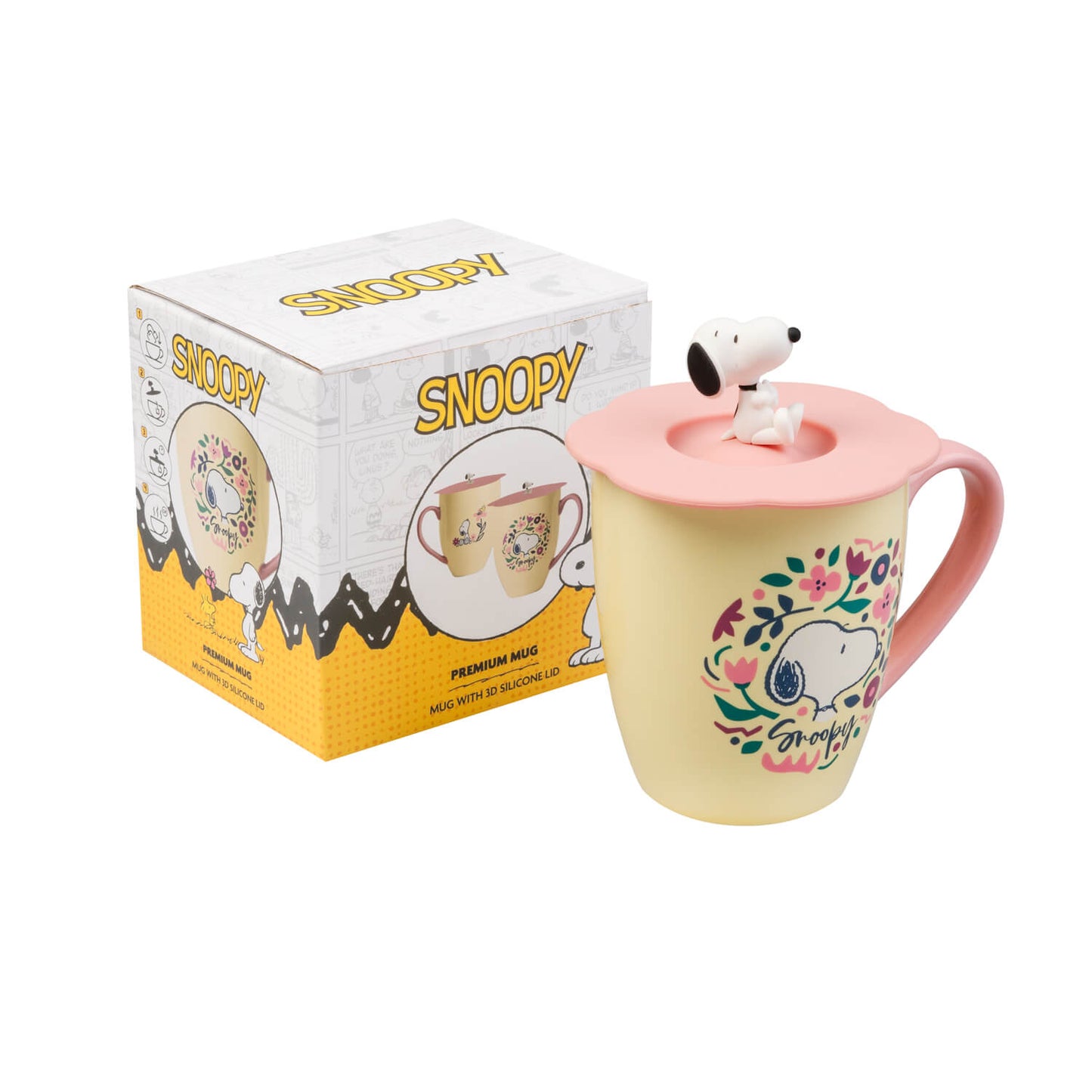 Taza Snoopy Con Tapa